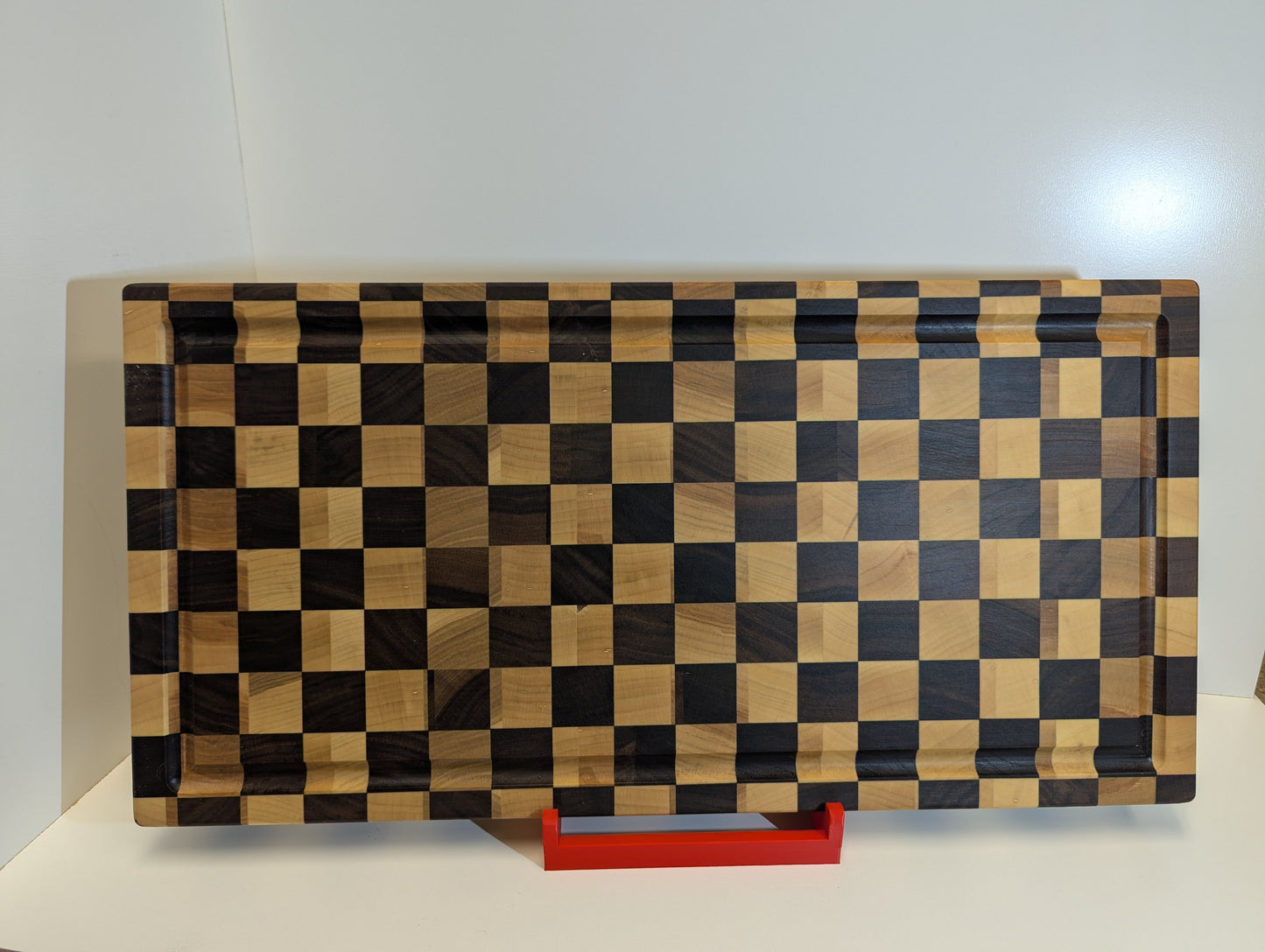 Walnut and Maple Checkerboard End Grain Cutting Board