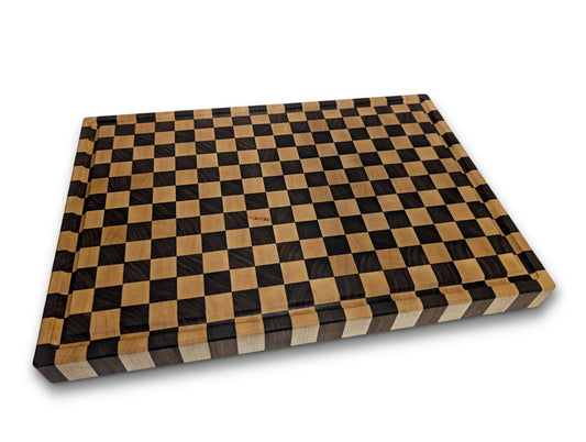Walnut and Maple Checkerboard End Grain Cutting Board