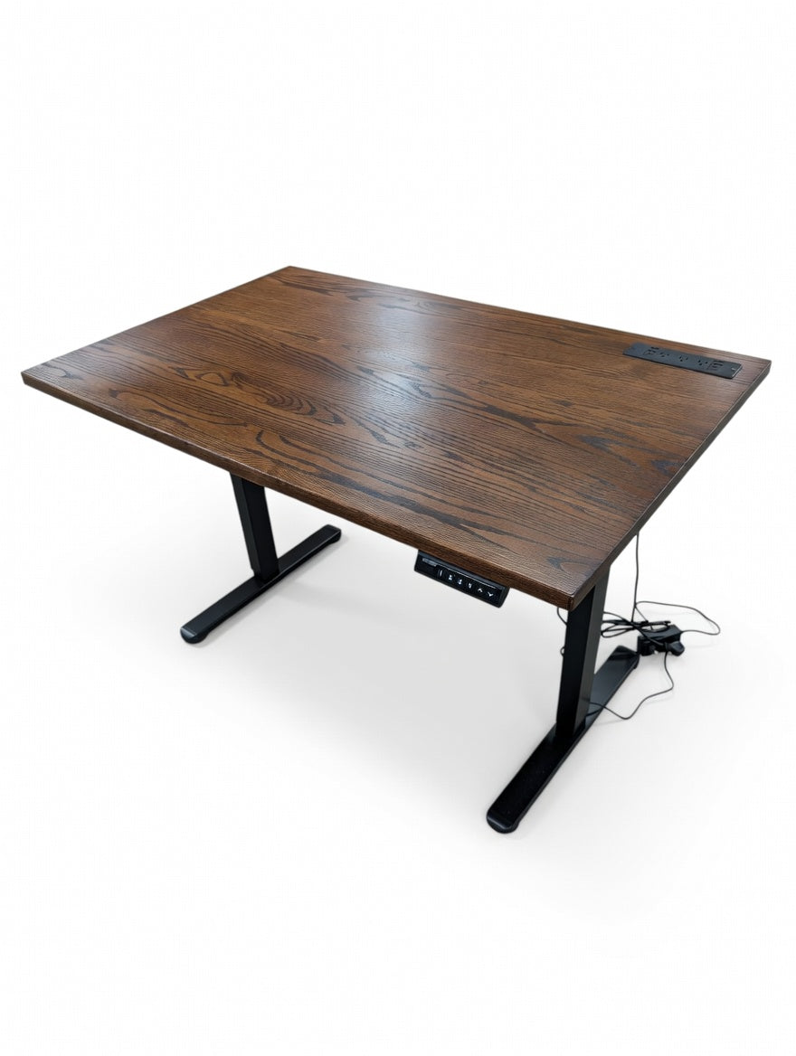 Red Oak Electric Ergonomic Desk