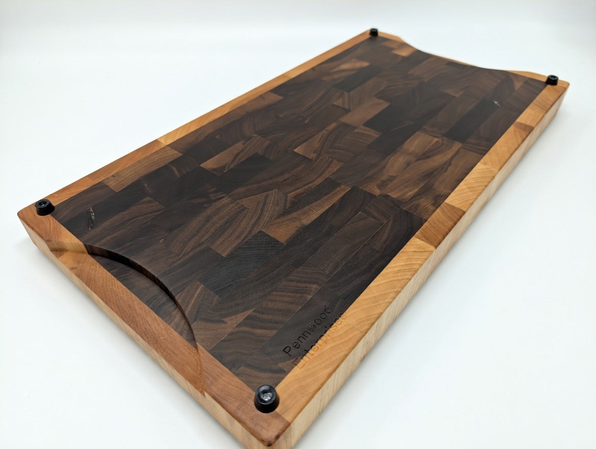 Walnut Endgrain Cutting Board with Maple Border