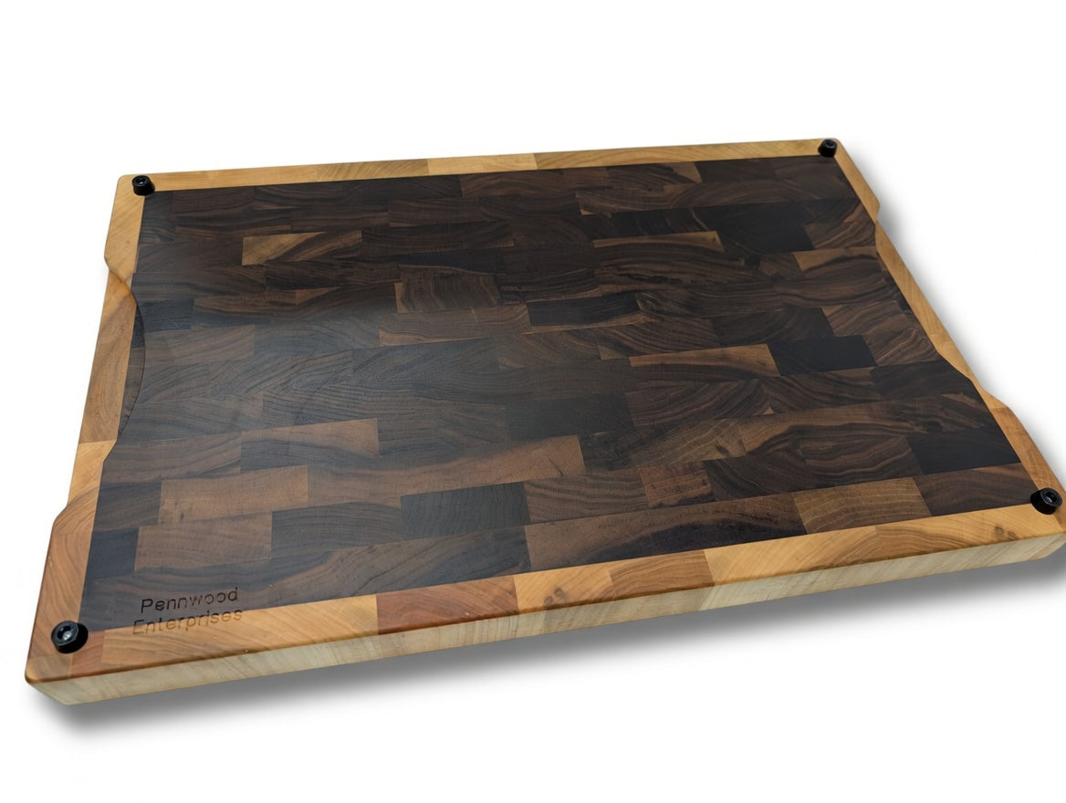 Walnut Endgrain Cutting Board with Maple Border