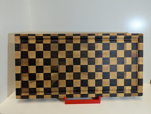 Walnut and Maple Checkerboard End Grain Cutting Board