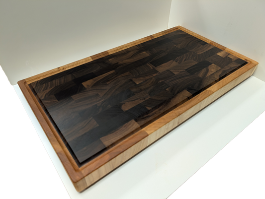 Walnut Endgrain Cutting Board with Maple Border