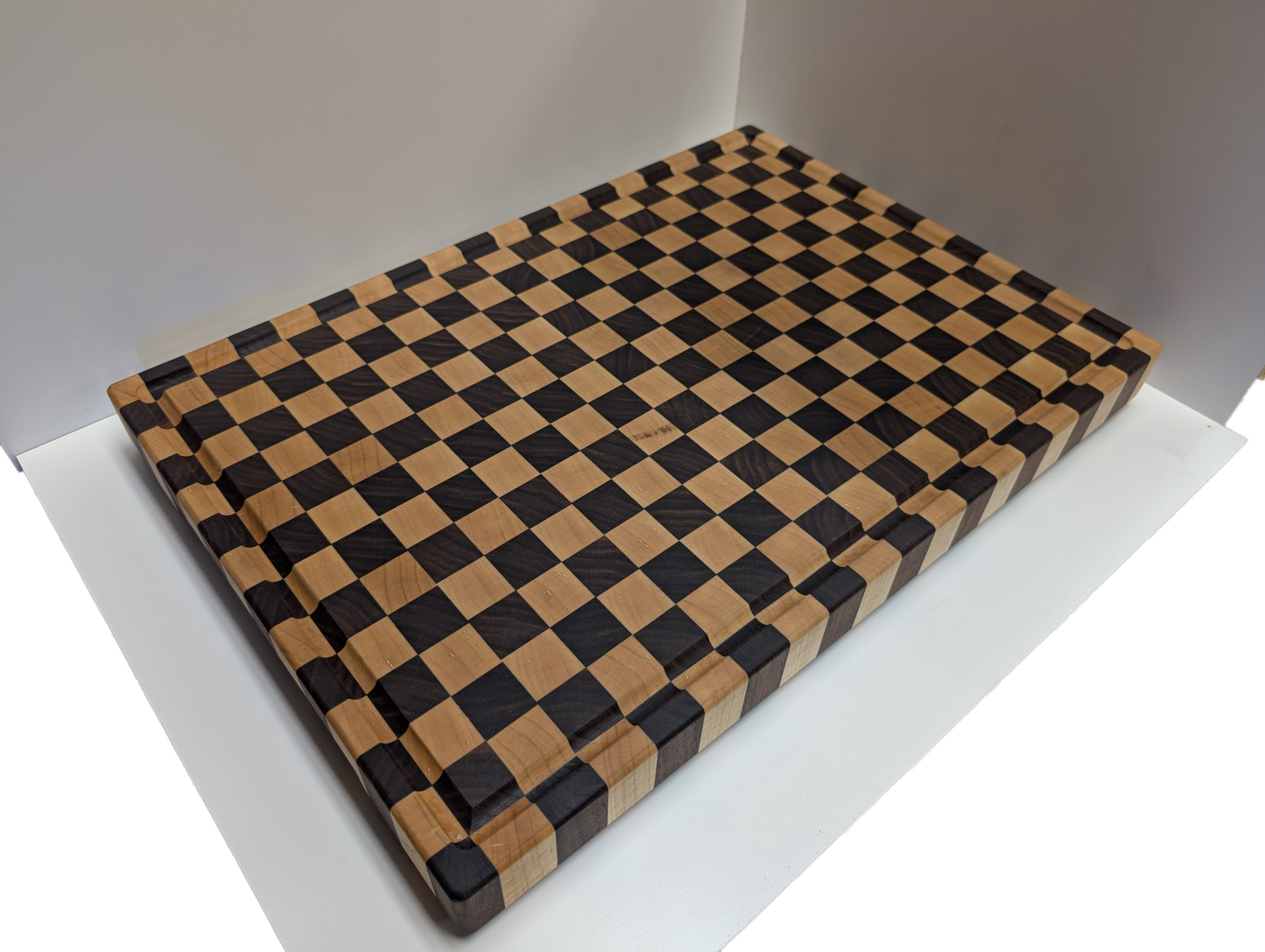 Walnut and Maple Checkerboard End Grain Cutting Board