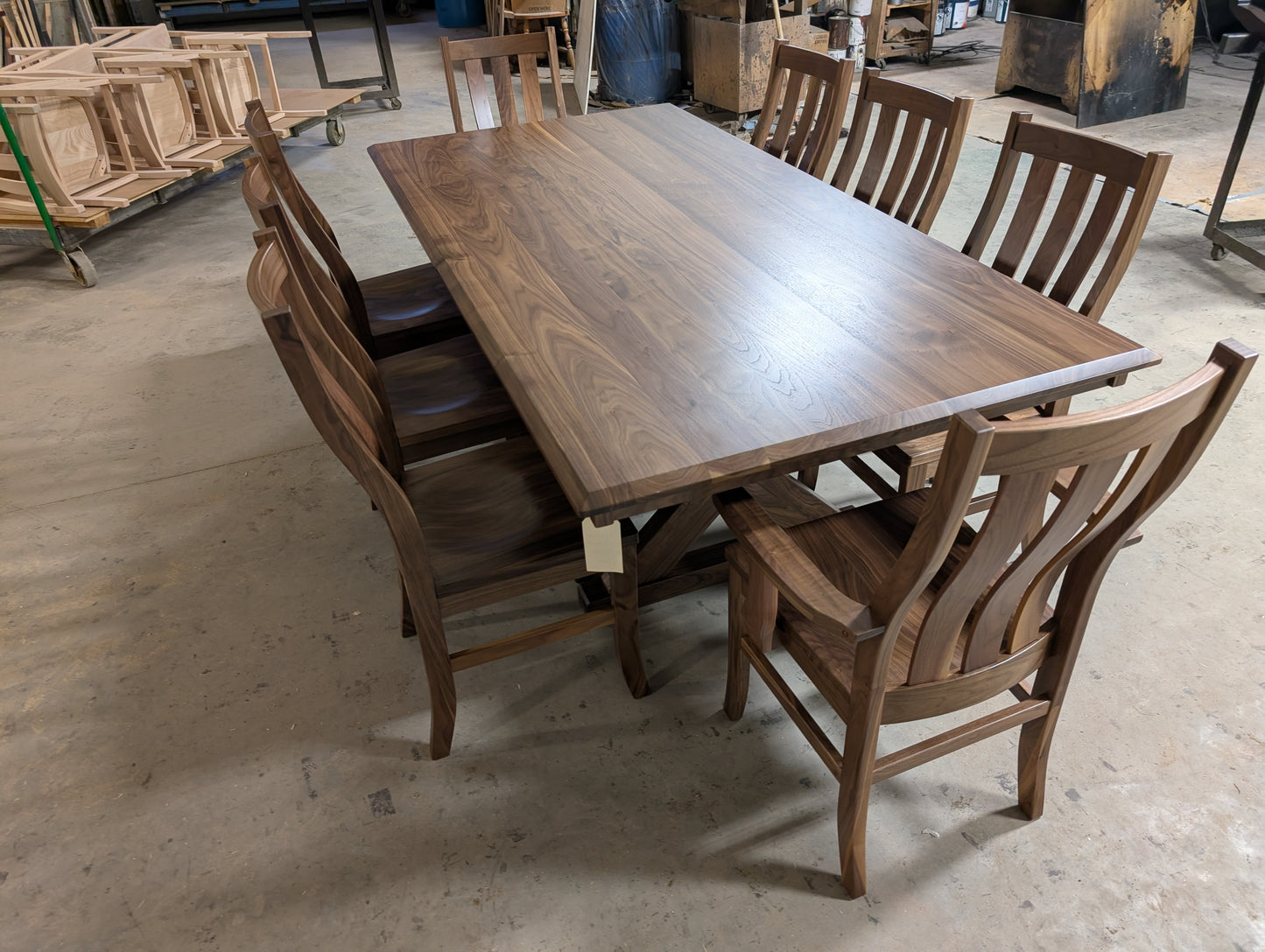 Walnut Table and Chair Set