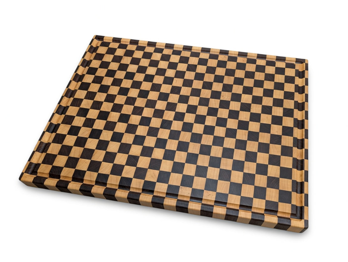 Walnut and Maple Checkerboard End Grain Cutting Board