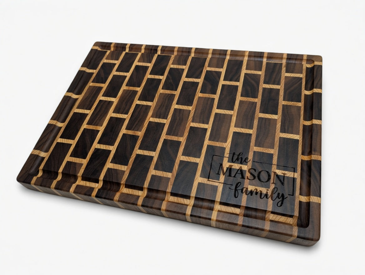 Brick and Mortar Walnut End Grain Cutting Board