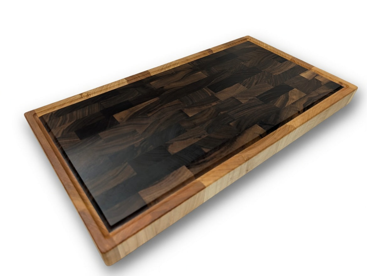 Walnut Endgrain Cutting Board with Maple Border