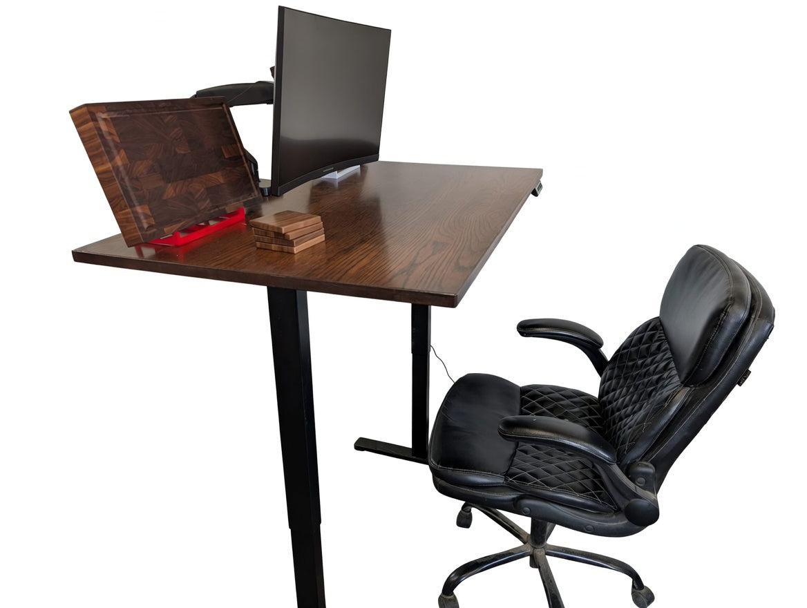 Red Oak Electric Ergonomic Desk