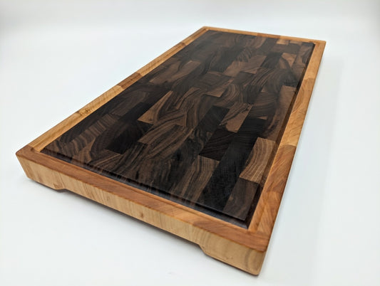 Walnut Endgrain Cutting Board with Maple Border